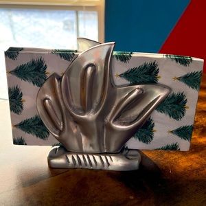 Calla lily pewter napkin holder